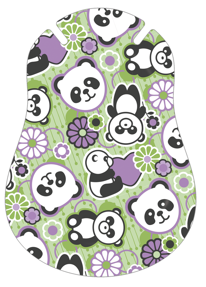 301226, Pandas mit Blumen